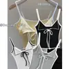 Dulce Chica Suave Sling Combinación de Colores Lazo Pequeño Chaleco Ropa Exterior Ajustado Cintura Alta Ombligo Descubierto Top para Niñas