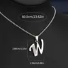 Nuevos Collares con Letras Inglesas Incrustadas de 26 Diamantes para Hombres, Joyería Popular Creativa Incrustada de Diamantes Europea y Americana, Accesorios de Colgantes DIY para Mujeres