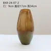 Nueva Botella de Vidrio Creativa Hecha a Mano Estilo Chino Boca Pequeña Patrón Degradado Flor Mesa de Comedor Entrada Campana para el Hogar Caballo Borracho Jarrón de Madera