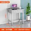 Escritorio de Oficina de Acero Inoxidable con Cajones, Escritorio para Computadora, Estación de Trabajo Gruesa para Taller de Purificación Libre de Polvo de Laboratorio Médico, Escritorio de Escritura