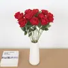Pequena Rosa de Veludo Dia dos Namorados Chinês Casamento Flor Artificial Decoração de Casa Hotel Arranjo de Flores Fabricante de Flores Artificiais Atacado