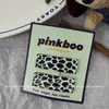 Novo Prendedor de Cabelo Quadrado Preto Estilo Coreano para Crianças, Presilha Doce e Descolada com Estampa para Franja de Meninas, Grampo Versátil para Mulheres
