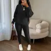 Amazon Europeia e Americana Mais Vendido Moda Casual Conjunto de Malha Calça de Conjunto Comércio Exterior Feminino Conjunto de Lã