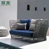 Alemán 2026 Nuevo Modelo Fabricante Sofá de Ratán para Exteriores Color Moca Villa Sala de Sol Patio Nórdico Creativo Sofá de Ocio
