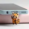 Adornos Colgantes Decorativos, Tapón Antipolvo para Teléfono Móvil, Tipo-C 2D Acrílico con Forma de Gato Lindo Pieza Plana de Interfaz