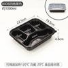 Lonchera con Múltiples Compartimentos, Caja para Llevar de Comida Rápida, Charola Compartimentalizada de Grado Alimenticio con Tapa, Caja de Plástico Desechable para Llevar