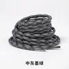 Cordones redondos texturizados de 5 mm con diseño de cruz al por mayor, cordones redondos de poliéster adecuados para botas de senderismo, botas de trabajo y zapatos de papá