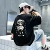 Camiseta de manga corta 100% algodón para niño, elegante top de verano para niños pequeños, ropa infantil tie-dye degradado