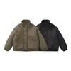 Ropa para Hombre Beijie 2025 Invierno Nuevo Cuello Alto Chaqueta de Vuelo Chaqueta de Algodón Marca de Tendencia para Hombre Ropa de Trabajo Chaqueta de Algodón Chaqueta de Algodón de Color Sólido