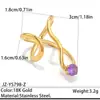 Anillos de titanio y acero con circonita de diseño de línea irregular, sensación de lujo ligero y alta gama, anillos de acero inoxidable para mujer, joyería transfronteriza