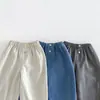 Calça Jeans Lisa Masculina 2026 Nova Outono Bebê Menino Simples Macia Calças Roupas de Outono Infantis zqk6415