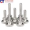 Parafuso de cabeça alta de aço inoxidável GB834 304, parafuso de aperto manual, parafuso de cabeça redonda grande M3M4M5M6M8M10