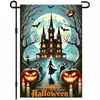 Banderas de Jardín de Halloween Transfronterizas, Lindas Decoraciones Festivas de Fantasmas, Banderas para Jardín y Patio, Banderas de Bienvenida para la Puerta Principal