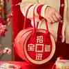 Bolsa de Presente para o Festival da Primavera de 2026 Feltro Vermelho Bolsa Tote de Alta Qualidade Ano do Cavalo Embalagem para Presente de Doces Lembrança