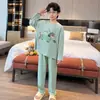 Otoño/Invierno 2026 Conjunto de Pijama Cálido De Rong para Niños Niños Ropa de Casa Estilo Suéter Holgado Conjunto Engrosado