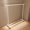 Perchero Extra Grueso de Pie Vertical Móvil Estilo Crema para Colgar Ropa Simple Perchero Móvil para Secar Ropa