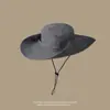 Chapéu de Pescador com Aba Larga para Caminhada e Montanhismo ao Ar Livre para Mulheres Verão Fino Chapéu de Cowboy Ocidental Proteção Solar Chapéu de Pesca para Homens
