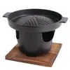 Parrilla de Barbacoa Doméstica Estilo Coreano para Una Persona, Sartén de Alcohol sin Humo para Uso en Interiores, Sartén Pequeña Antiadherente