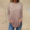 2023 Europeo y Americano Amazon otoño e invierno Nuevo suéter de camisa de manga larga estampada ropa de mujer AliExpress casual cuello redondo manga larga