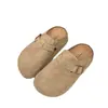 Zapatos de Piel Retro con Hebilla Cubierta Completa Forro de Felpa para Calidez Suela Plana Zapatos de Persona Perezosa Suela Suave Exterior Mate Otoño/Invierno 2026
