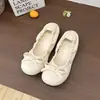 Zapatos Mary Jane dulces y delicados de estilo francés con lazo, nueva colección 2026 para mujer, perfectos para combinar con vestidos, bailarinas planas