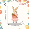 Adornos de Conejo de Madera de Pascua Transfronterizos, Formas de Conejo de Dibujos Animados Pintadas, Atmósfera Festiva, Artesanías de Madera de Escritorio
