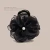 Pinza de Flor de Begonia de Malla Floral Versátil Estilo Romántico Simple de Gama Alta Accesorio para el Cabello Medio Recogido para Mujeres