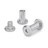 Tuerca de seguridad hexagonal de acero inoxidable 304 con tornillo de hexágono interior 3-8 Al por mayor