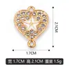 Corazón y estrella con incrustaciones de diamantes, componentes para collar, pulsera, colgante y accesorio DIY disponibles para pedidos mixtos por lotes, directo del fabricante, transfronterizo