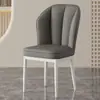 Cadeira de Jantar Nórdica de Luxo Leve, Banco para Uso Doméstico com Encosto, Cadeira Simples para Mesa de Maquiagem, Cadeira de Jantar de Ferro de Luxo Leve para Restaurante Hotel