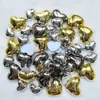 Golden Half Love Plástico Imitação Pérola Pêssego Coração Prata UV Banhado Contas Sapatos Acessórios Acessórios Acessórios