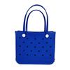 Bolsa de Praia de EVA Média e Grande, Bolsa de Armazenamento Multifuncional, Bolsa de Mão Feminina, Bolsa com Furos DIY de Grande Capacidade, Respirável e Resistente ao Desgaste