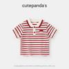 Kaka Panda Camiseta Casual de Manga Corta para Niños Verano Polo para Niños Top de Media Manga de Verano para Bebés Niñas a la Moda