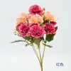 Flor de Azaleia de Outono Rosa Artificial Flor Artificial Atacado Decoração de Casamento Buquê Simulada Flor de Mesa para Casa Mesa de Chá Flor de Seda