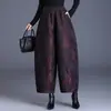 Garantia de Qualidade Antienvelhecimento Mãe Calças de Perna Larga de Nove Pontos Femininas Outono Novo Estilo Calças Casuais Calças Femininas Soltas Caimento Calças Harem