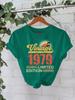 Comércio eletrônico transfronteiriço da Amazon comércio exterior Camiseta de algodão estampada vintage de 1979 manga curta solta moda Camiseta
