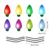 RFM028 Pegatina de Coche de Bombilla de Navidad Rejilla de Panal Magnética Pegatina Reflectante Decoración Festiva Pegatina para Refrigerador Puerta de Garaje
