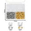 Set de tapones para los oídos multicolores, incluyendo cierres metálicos para pendientes, tapones de silicona antideslizantes y tapones transparentes; Materiales para accesorios de aretes DIY