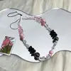 Estilo Ins Cadena de Oso de Cristal Cadena para Colgar Funda de Teléfono Móvil Bolso Versátil Universal Adorno Cadena de Cámara CCD Tendencia Femenina