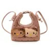 Bolsa Mini Satchel da Moda e Fofa de Gatinho para Meninas Bolsa Acessório Bolsa Transversal da Moda para Batom de Menina Bolsa de Bolinho para Crianças