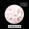 Contas de cristal natural com furo grande, contas de jade soltas, acessórios para bijuteria DIY, contas espaçadoras semiacabadas, atacado.