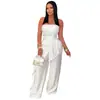 C7800 Transfronterizo 2026 Nueva Moda Femenina Elegante Top Tubo Ceñidor de Cintura Pantalones de Pierna Ancha de Cintura Alta Conjunto para Viajes y Cena