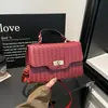 Bolsa Transversal de Ombro Grande Capacidade Elegante Moda Casual Cor Sólida Nova Primavera Estilo Relaxado Exquisito Tecido Tendência