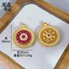 Collar de Brújula de Ocho Tesoros Giratoria Color Rojo Rosado con Diamantes, Chapado en Oro, Famoso en Internet, con un Diseño de Nicho de Lujo Ligero Que No Se Desvanecerá Fácilmente y Añade Elegancia