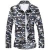 Comercio Exterior Camisa Nueva para Hombre M-7XL Primavera y Otoño Estampado de Camuflaje Casual Talla Extra Grande para Hombre