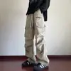 Calça Cargo Tie-Dye Americana para Homens, Novo Estilo Primavera e Outono, Calça Rasgada, Calça Jogger Reta Solta Casual Tendência