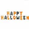 Juego de globos de película de aluminio de 16 pulgadas para Halloween, feliz Halloween, globo con letras de papel de aluminio negro para Halloween