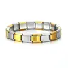 Pulsera Modular Acero de Titanio Vacío Oro Real Chapado IP Cadena de Correa de Reloj Elástica Básica Italiana Encanto Italiana