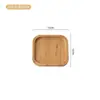 Bandeja de madera transfronteriza, bandeja para snacks y frutas, bandeja redonda de uso diario en casa para sala de estar y sofá, bandeja de almacenamiento de postres para personas perezosas