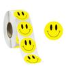 500 adesivos/rolo de papel de etiqueta autoadesiva pacote de expressão de desenho animado rolo de adesivo de rosto sorridente adesivo de recompensa de professor